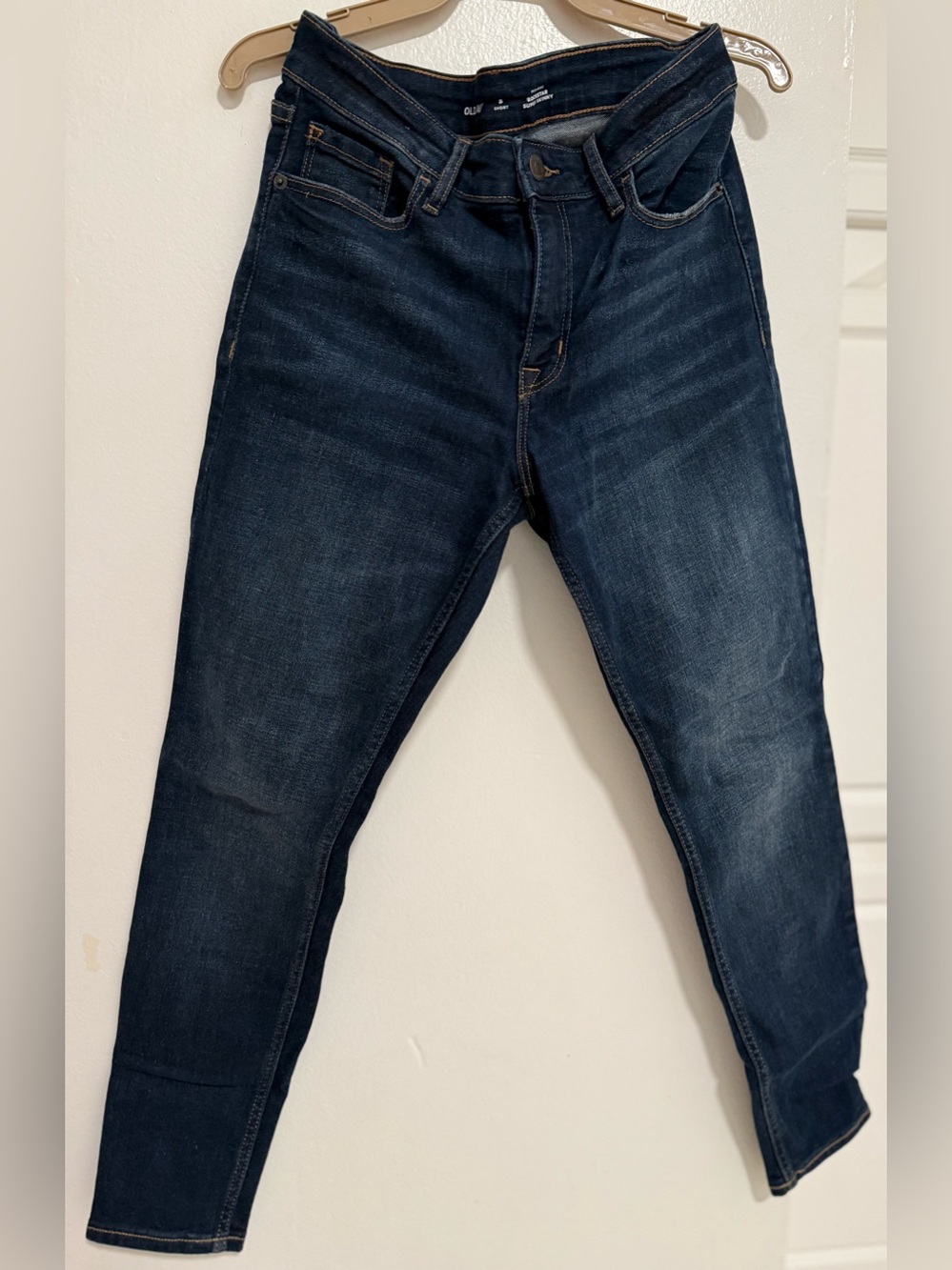 OLD NAVY - Mid Rise RockStar Super Skinny - Dark Blue Jeans - Size 8 Short